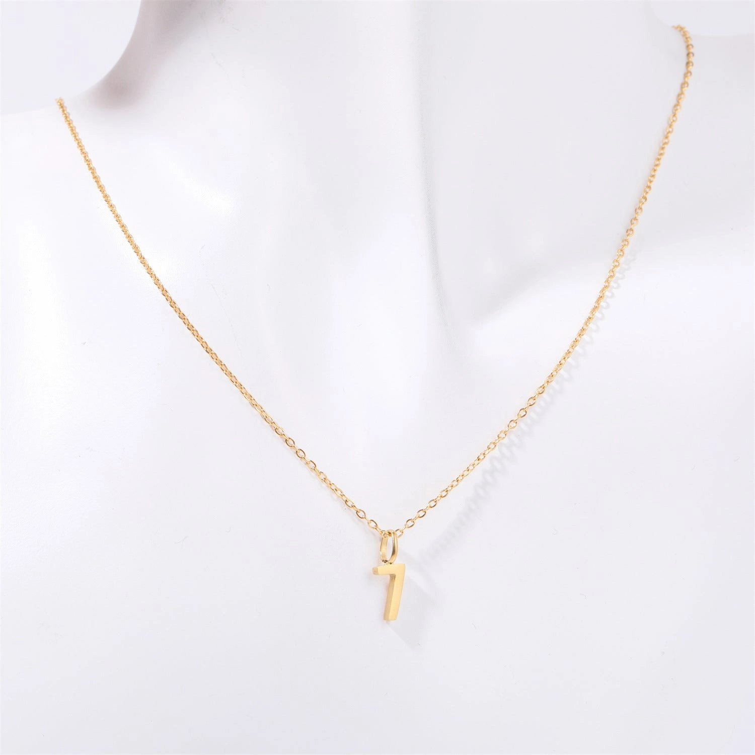 Wholesale Minimalist Commuting Optional Digital Titanium Steel Necklaces