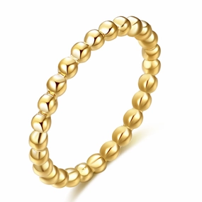 Wholesale Minimalist Geometric Bead 2MM Titanium Steel Ring