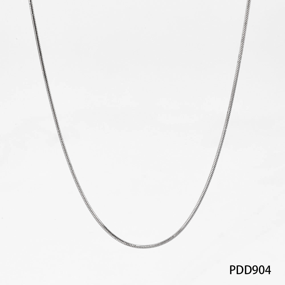 Wholesale Minimalist Wind Round Snake Stainless Steel Necklace