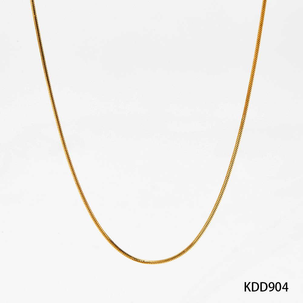 Wholesale Minimalist Wind Round Snake Stainless Steel Necklace