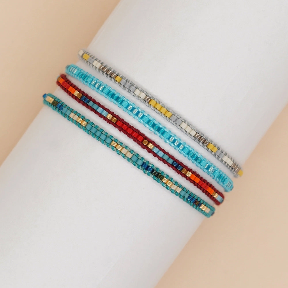 Wholesale Miyuki Rice Beads Hand Woven Extra Fine Glass Bracelet