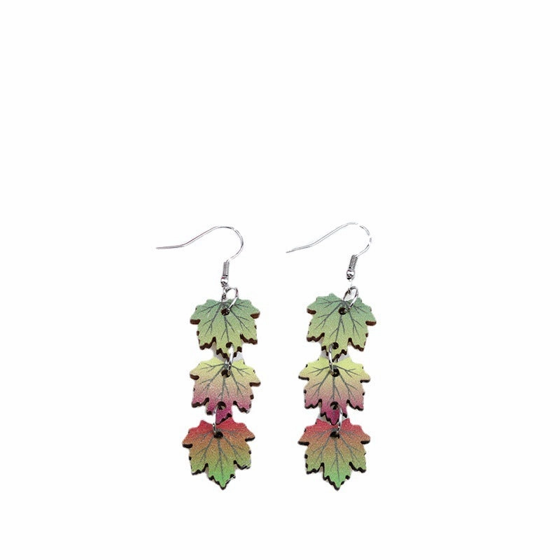Wholesale MOM Love Dog Claw Wooden Earrings