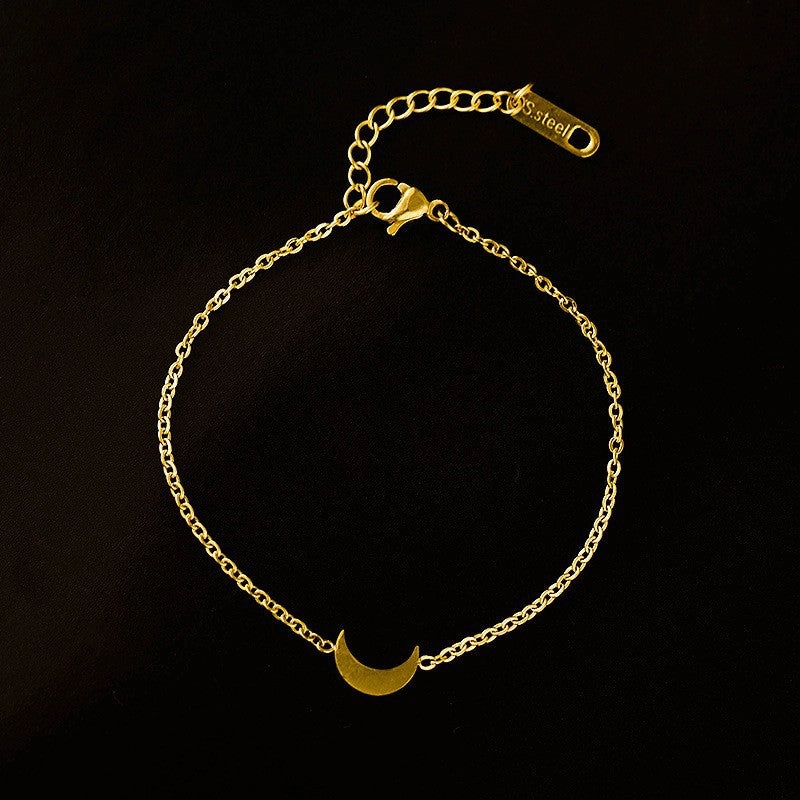 Wholesale Moon Folded Titanium Steel Bracelet