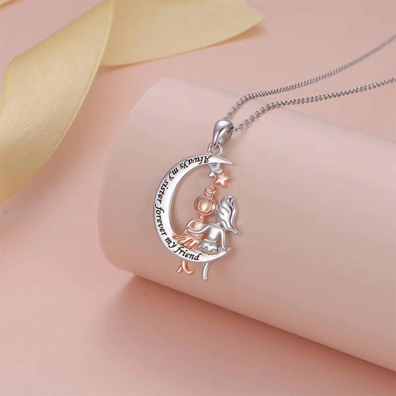 Wholesale Moon Friend Alloy Pendant