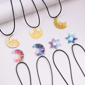 Wholesale Moon Star Acrylic Pendant