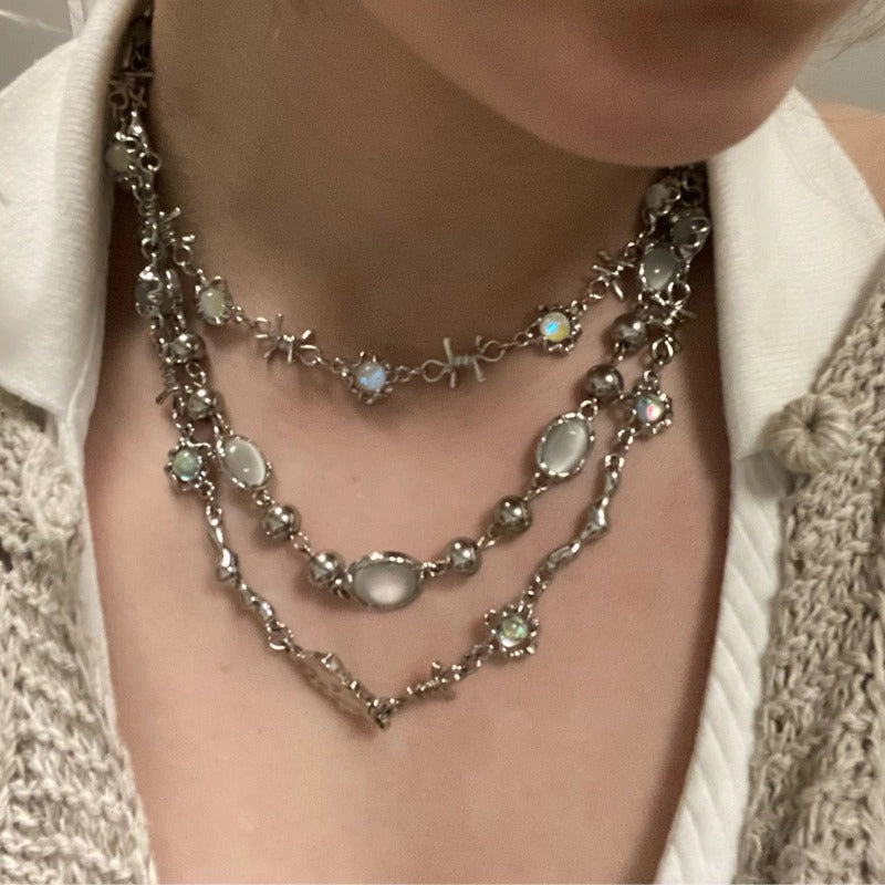Wholesale Moonlight Stone Starlight Alloy Necklaces