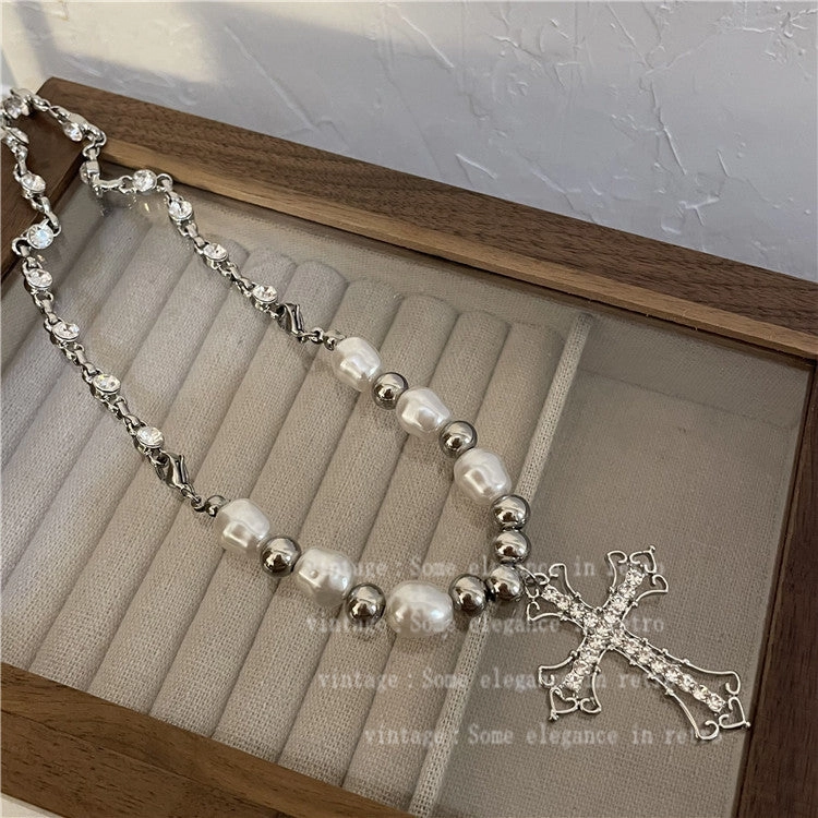 Wholesale Moonstone Titanium Steel Black Beaded Necklaces