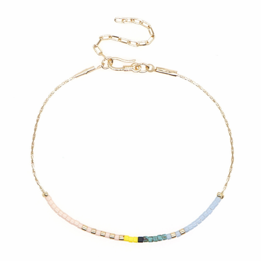 Wholesale Morse Code Imported Rice Beads Bracelet