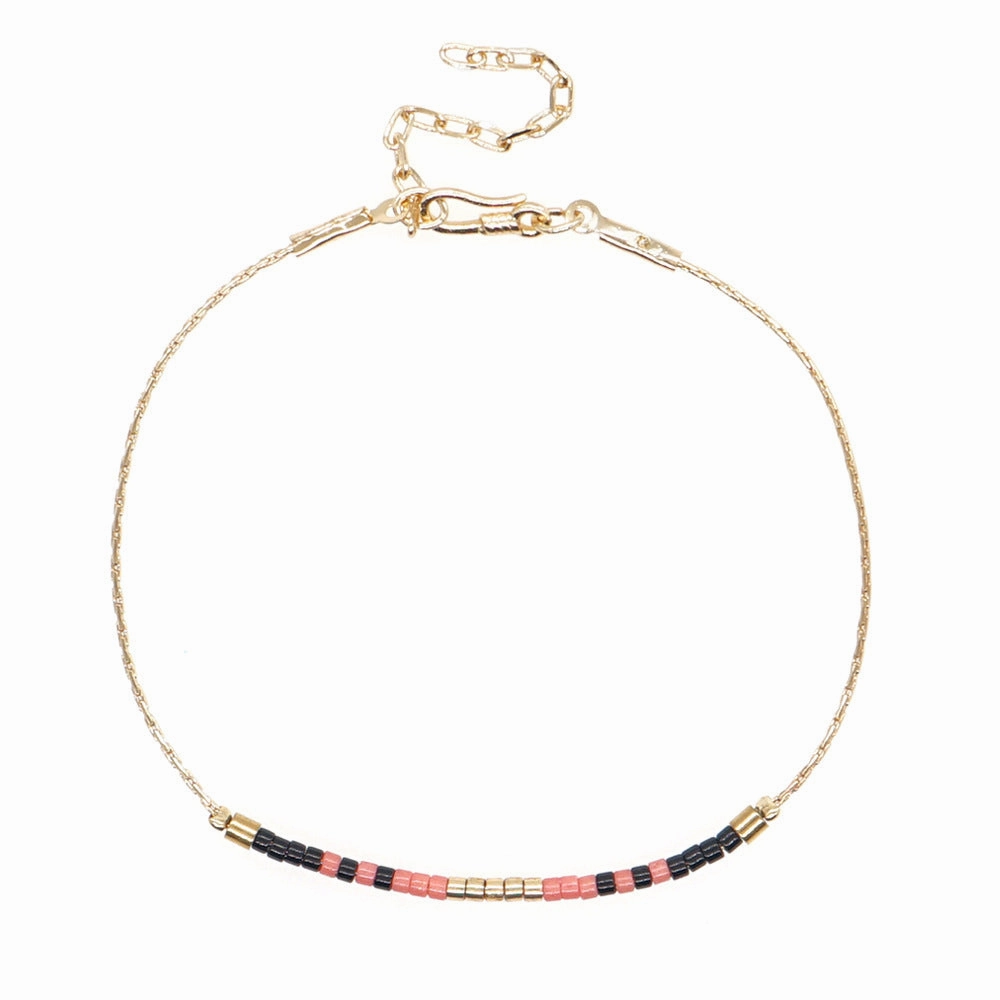 Wholesale Morse Code Imported Rice Beads Bracelet