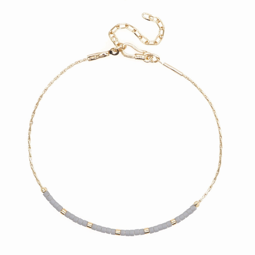 Wholesale Morse Code Imported Rice Beads Bracelet