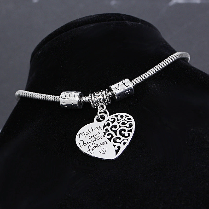 Wholesale Mother And Dauther Heart Alloy Bracelet