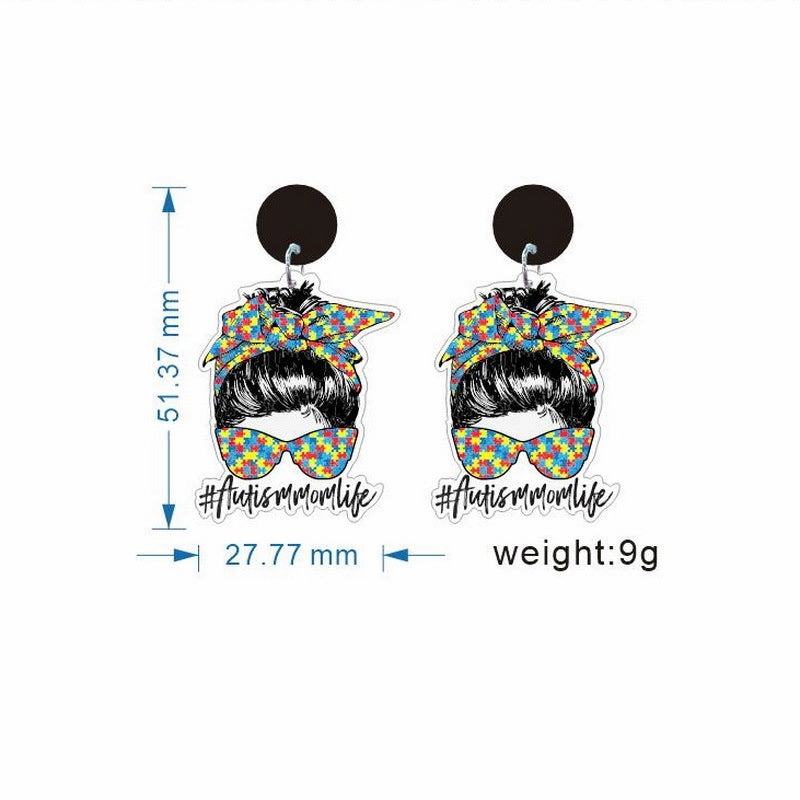 Wholesale Mother's Day Acrylic Earrings