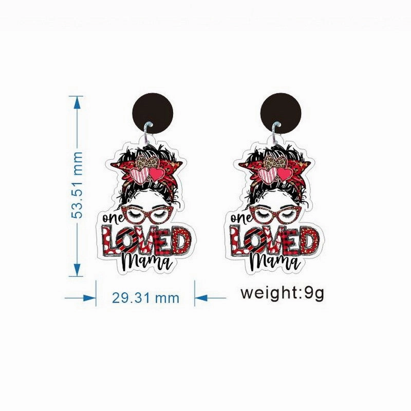 Wholesale Mother's Day Acrylic Earrings
