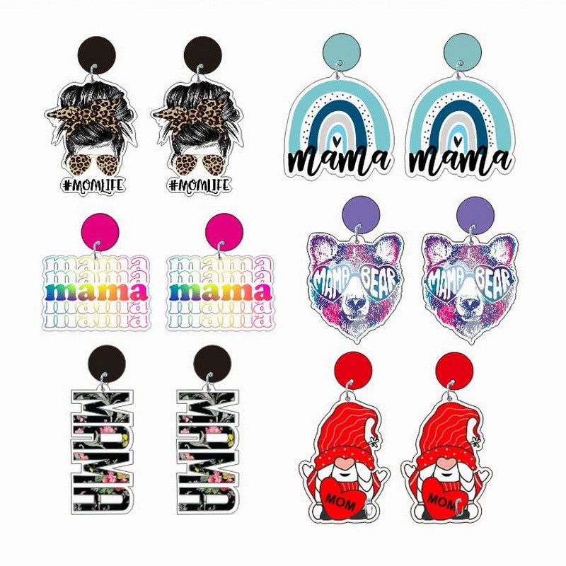 Wholesale Mother's Day Acrylic Earrings