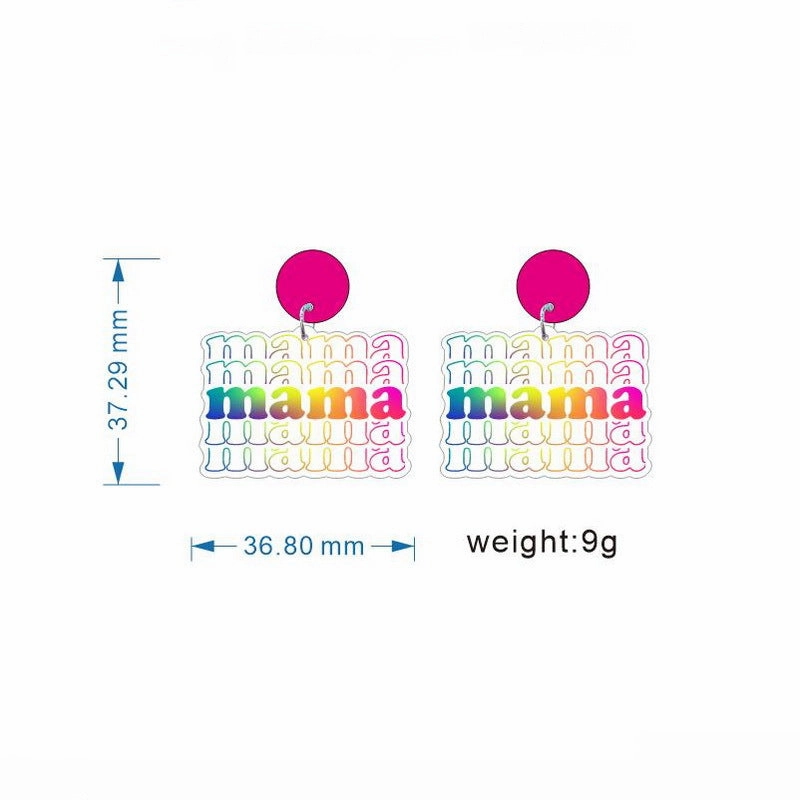 Wholesale Mother's Day Acrylic Earrings