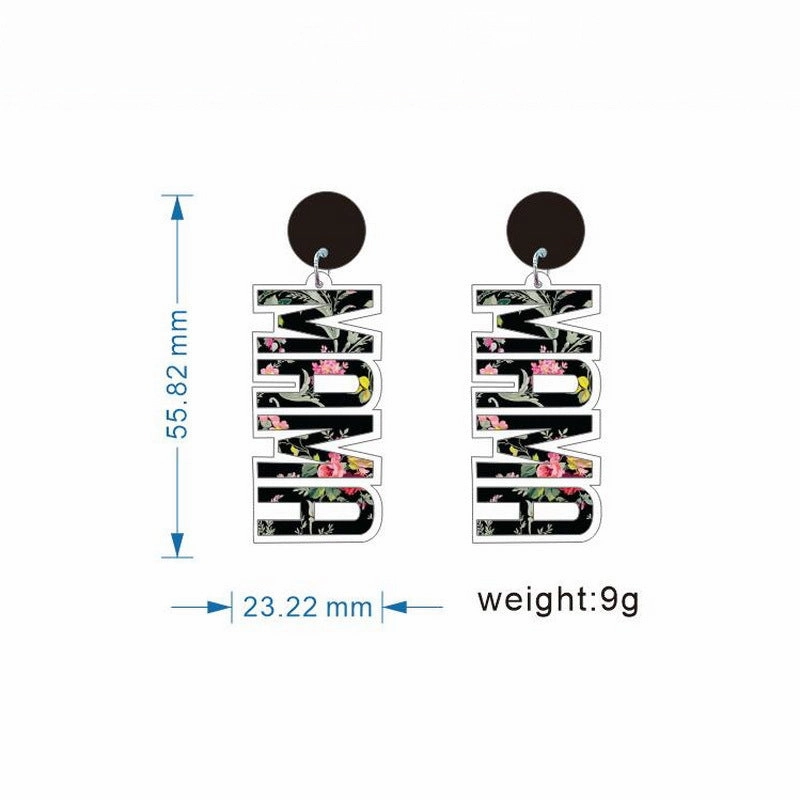 Wholesale Mother's Day Acrylic Earrings