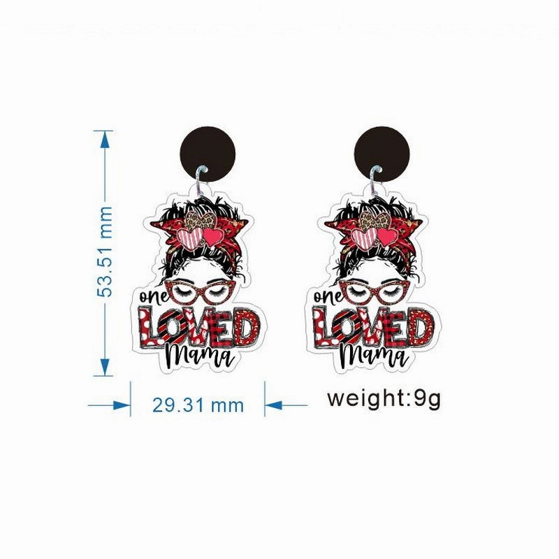 Wholesale Mother's Day Acrylic Earrings