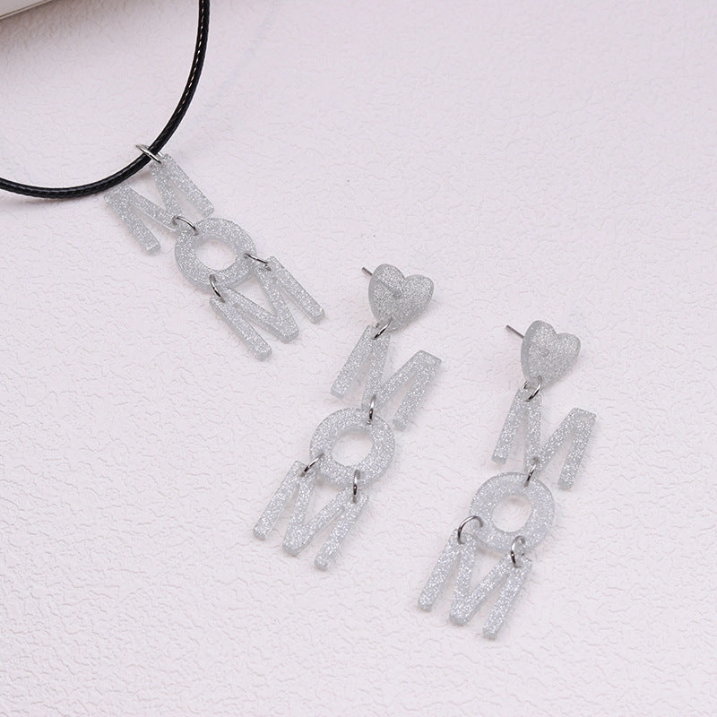 Wholesale Mother's Day Acrylic Printed Earrings