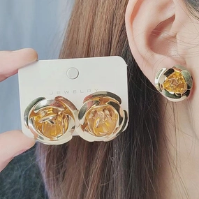 Wholesale Mother's Day Acrylic Rose Earrings