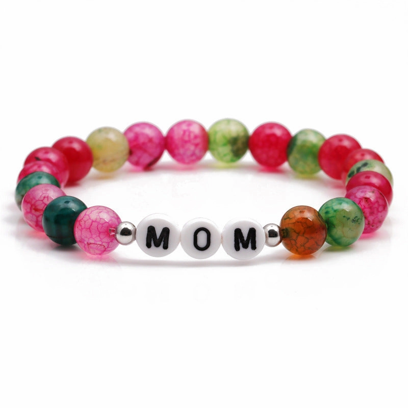 Wholesale Mother's Day Agate Beads Bracelet