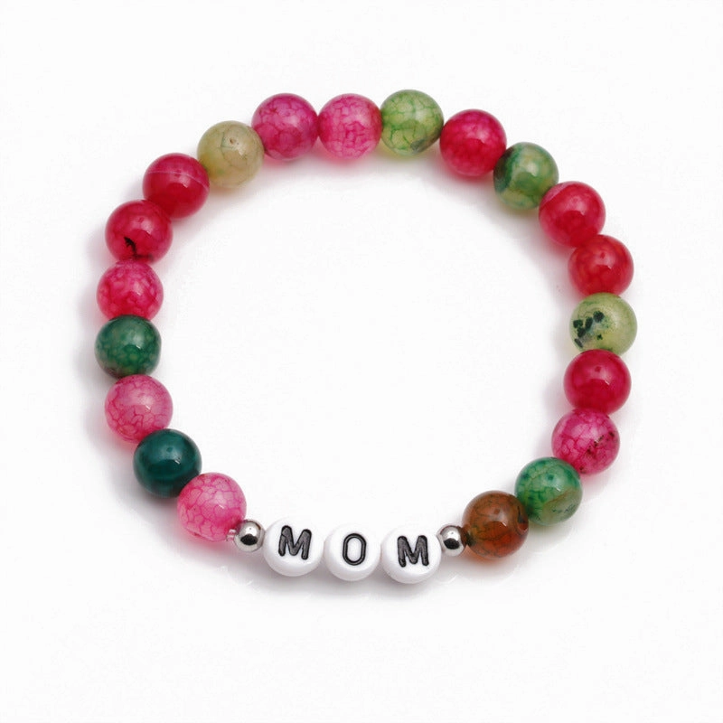 Wholesale Mother's Day Agate Beads Bracelet