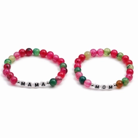 Wholesale Mother's Day Agate Beads Bracelet