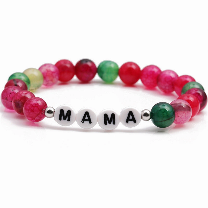 Wholesale Mother's Day Agate Beads Bracelet