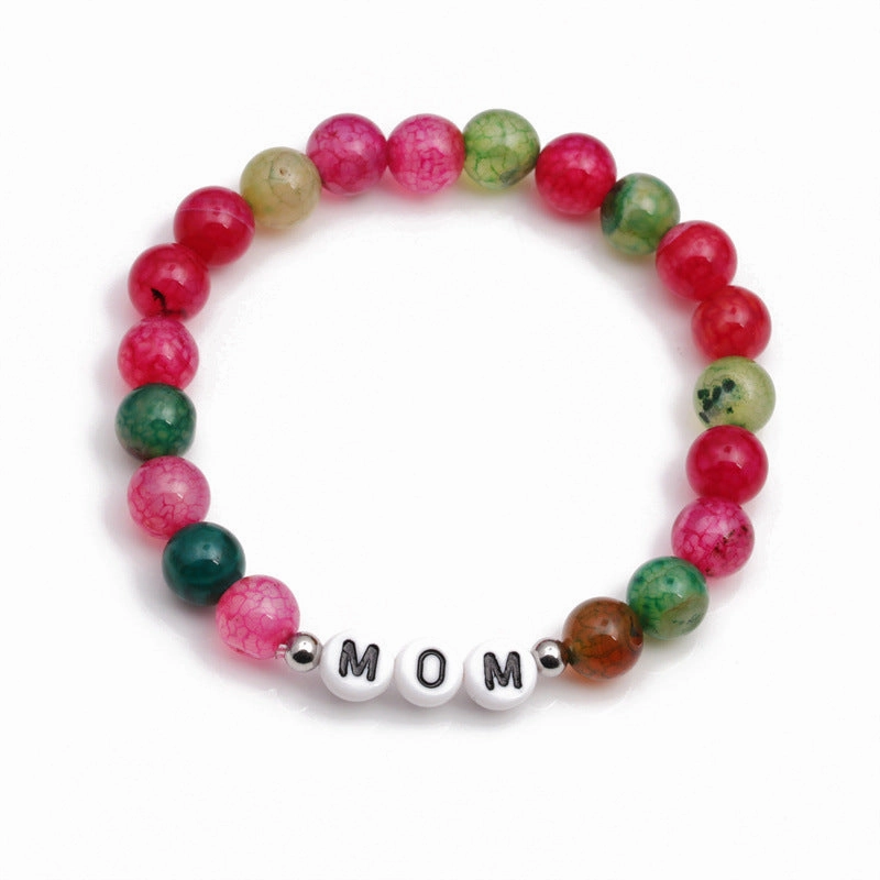 Wholesale Mother's Day Agate Beads Bracelet