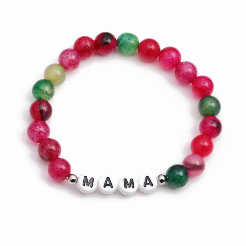 Wholesale Mother's Day Agate Beads Bracelet