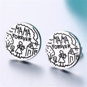 Wholesale Mother's Day Alloy Ear Studs