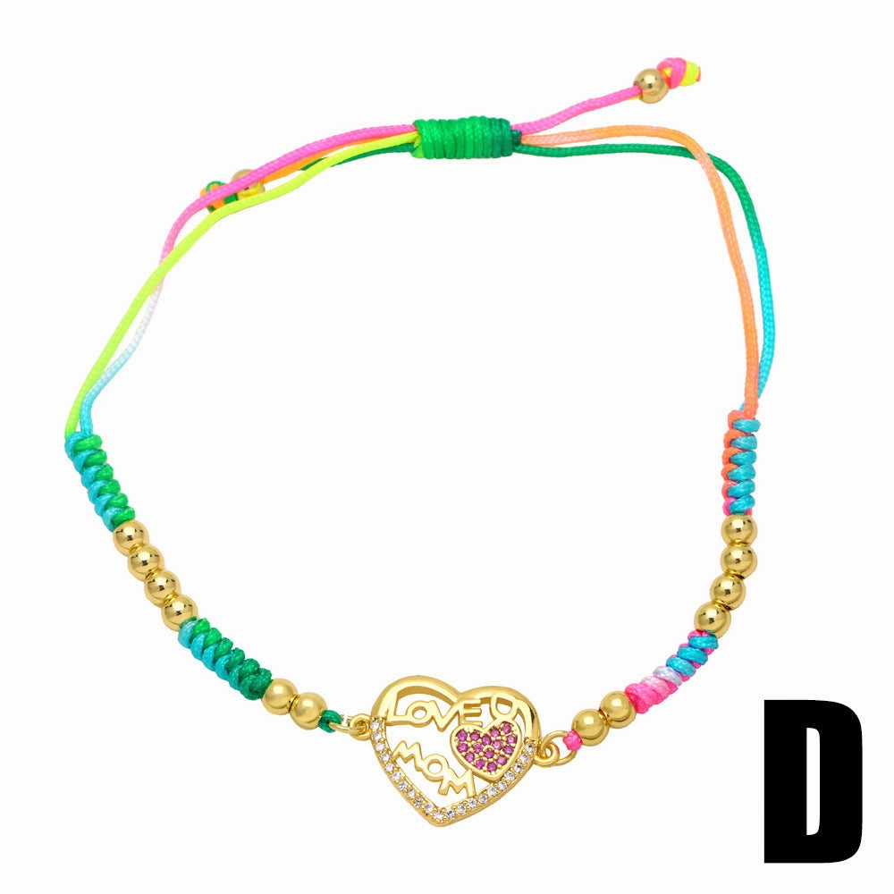 Wholesale Mother's Day Bohemian Heart Copper Bracelet