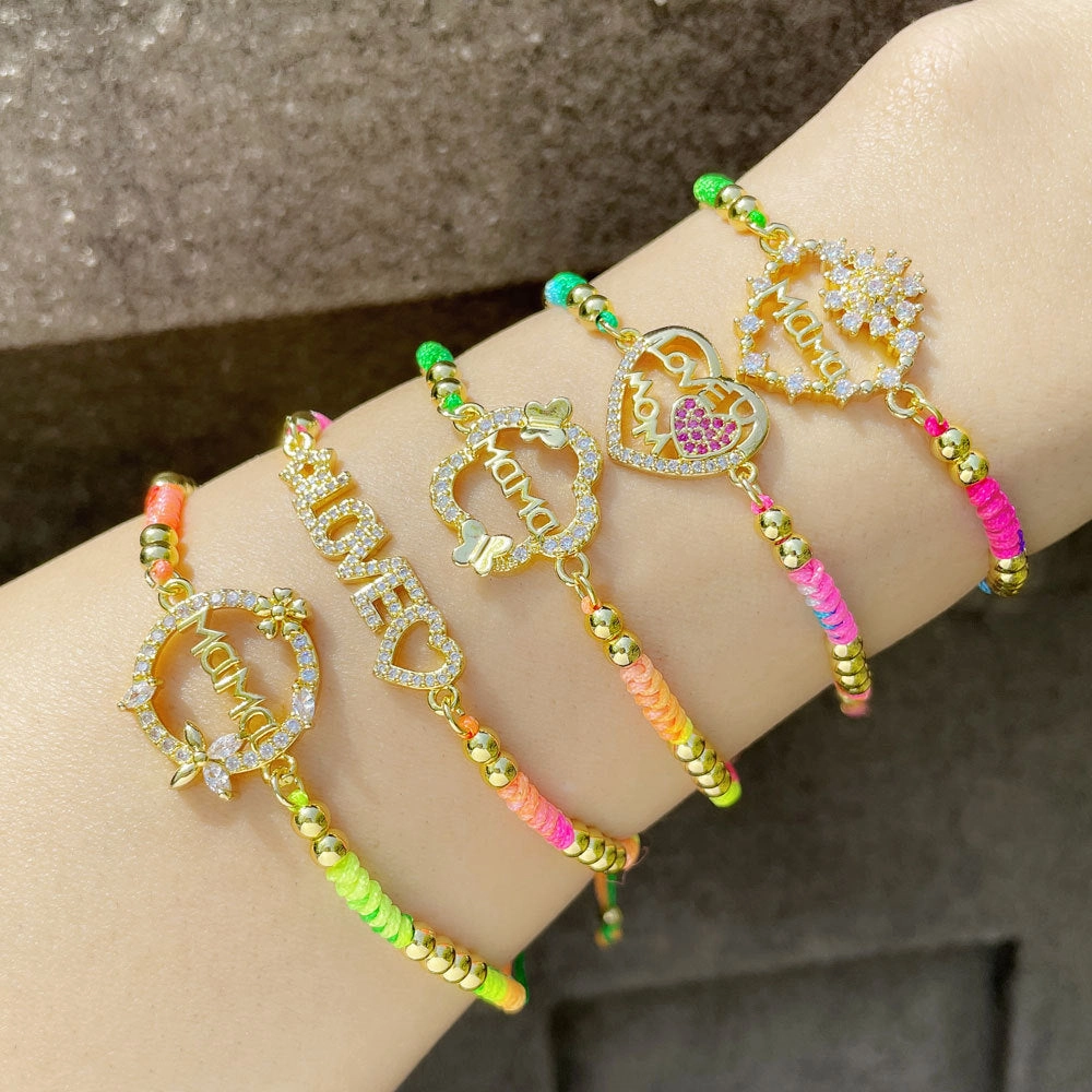 Wholesale Mother's Day Bohemian Heart Copper Bracelet