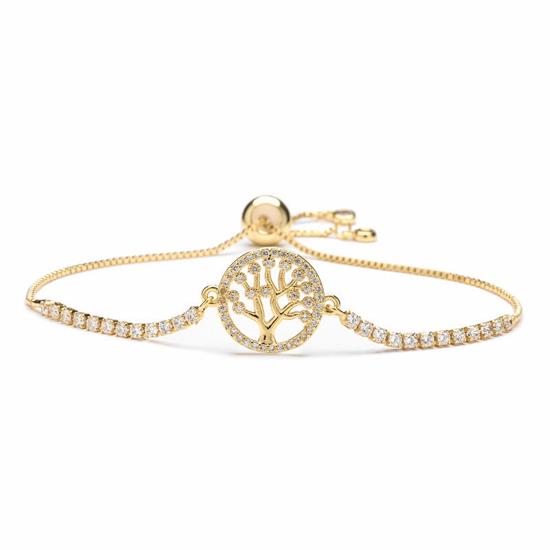 Wholesale Mother's Day Butterfly Life Tree Alloy Bracelet