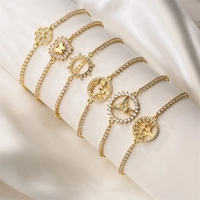 Wholesale Mother's Day Butterfly Life Tree Alloy Bracelet