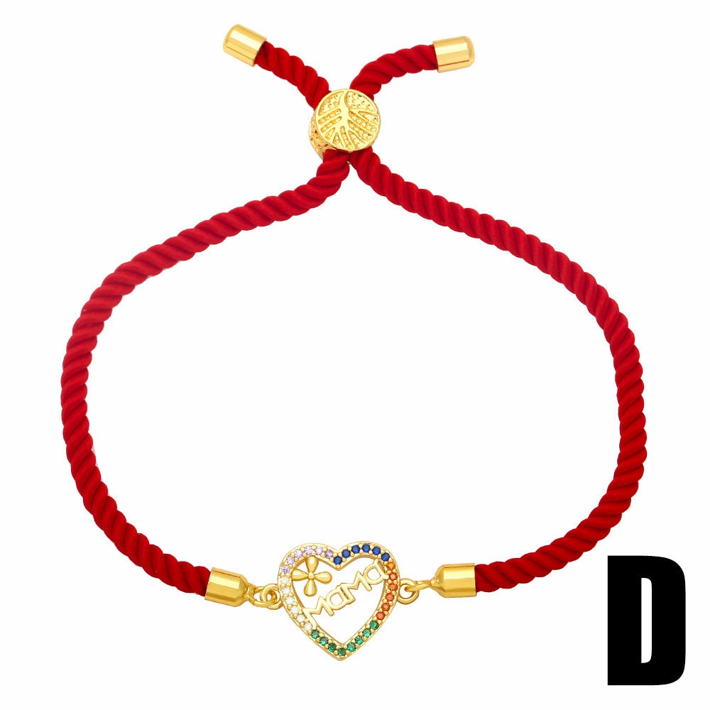 Wholesale Mother's Day Color Diamond Copper Bracelet