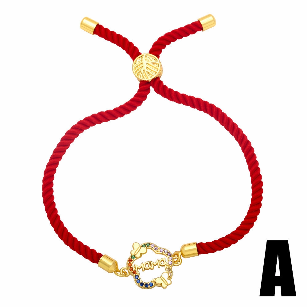 Wholesale Mother's Day Color Diamond Copper Bracelet