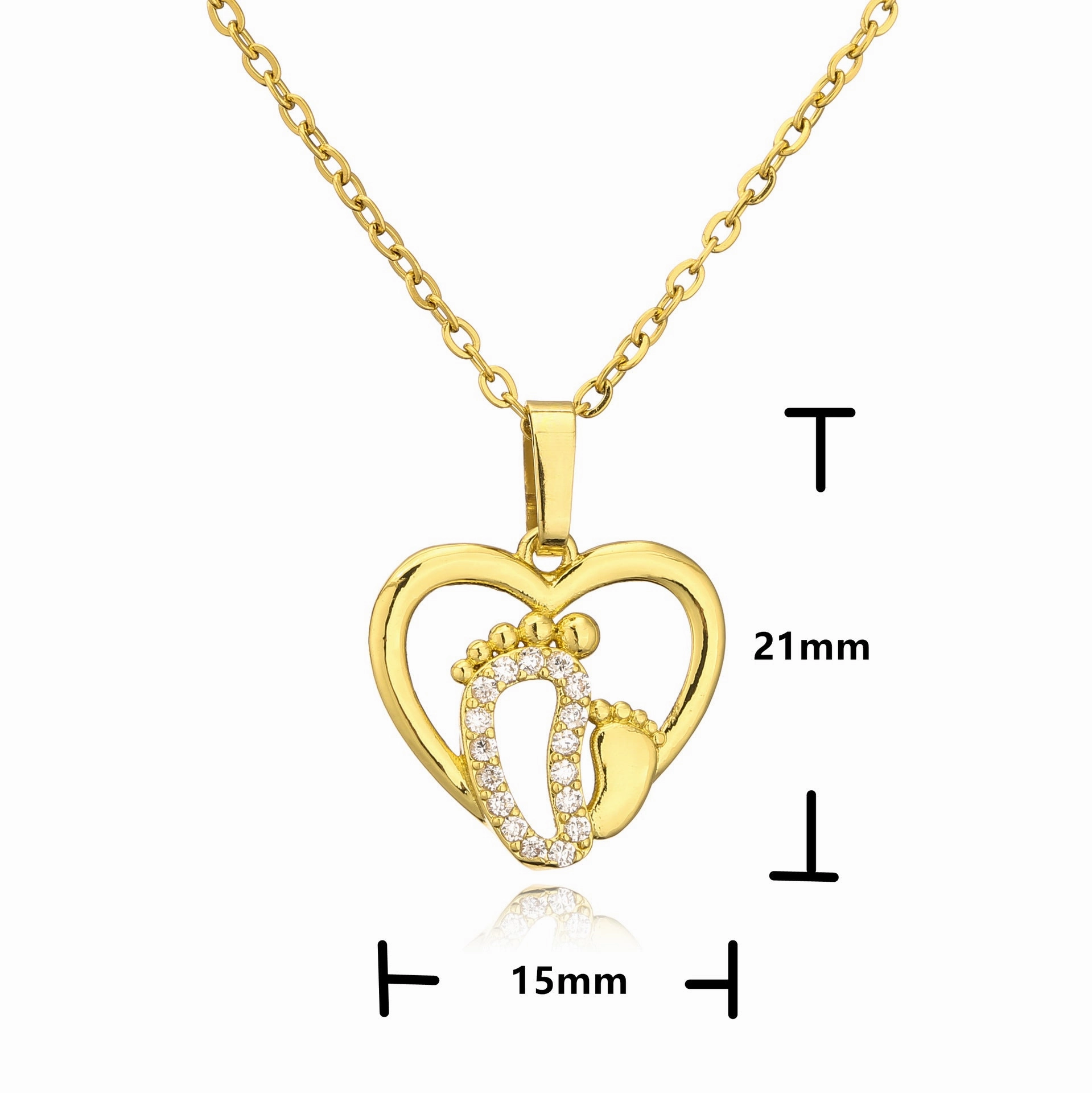 Wholesale Mother's Day Gift Copper 18K Gold Plated Zircon MAMA Necklace