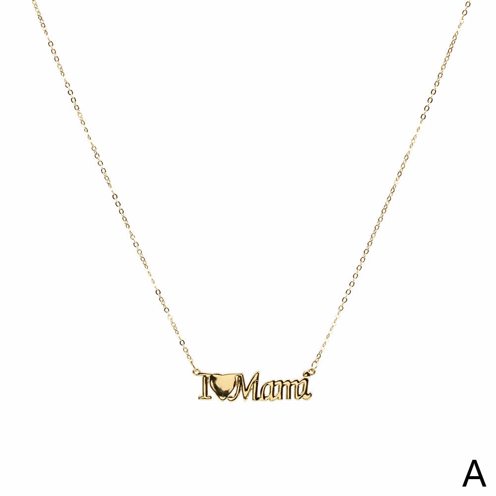 Wholesale Mother's Day Gift Copper Globe MAMA Pendant necklace