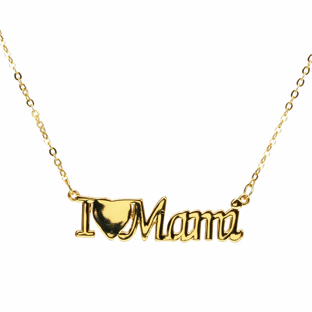 Wholesale Mother's Day Gift Copper Globe MAMA Pendant necklace