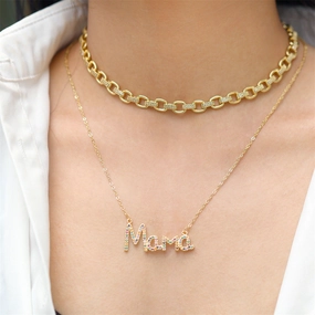 Wholesale Mother's Day Gift Copper MAMA Mother's Necklace