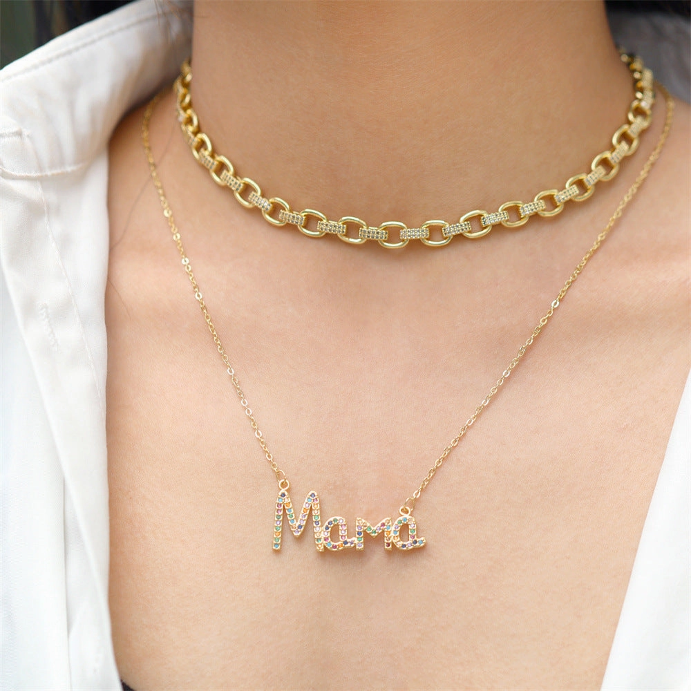 Wholesale Mother's Day Gift Copper MAMA Mother's Necklace