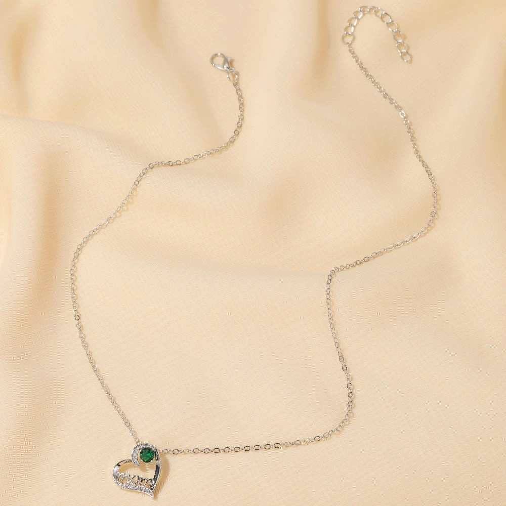 Wholesale Mother's Day Gift Love Letter Heart-shaped Mom Necklace