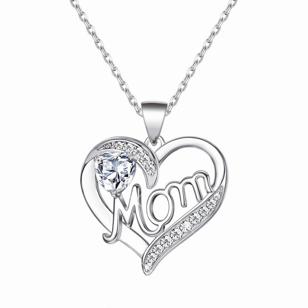 Wholesale Mother's Day Gift Love Letter Heart-shaped Mom Necklace