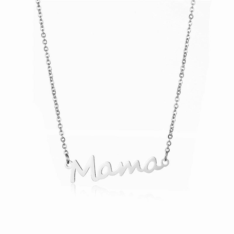 Wholesale Mother's Day Gift MAMA Stainless Steel Necklace