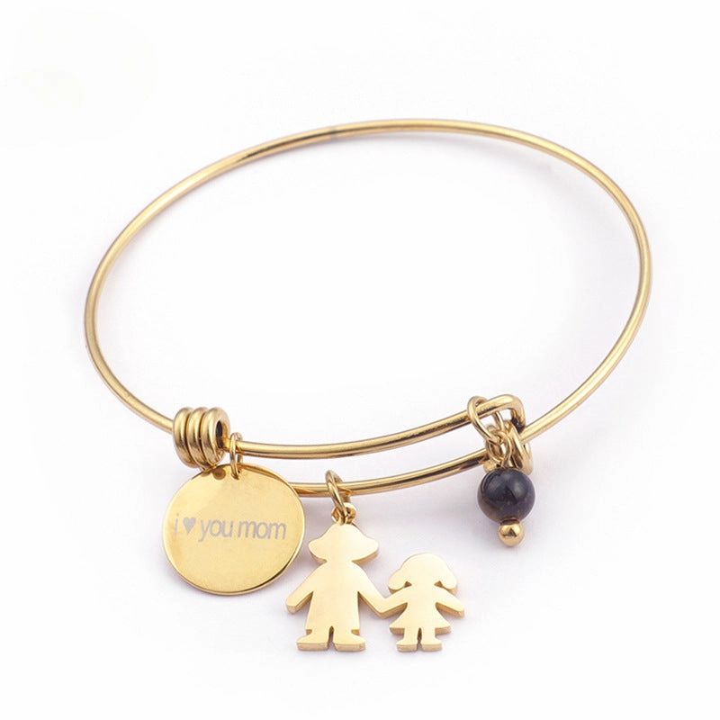 Wholesale Mother's Day Gift Simple  Creative Stainless Steel Bracelet