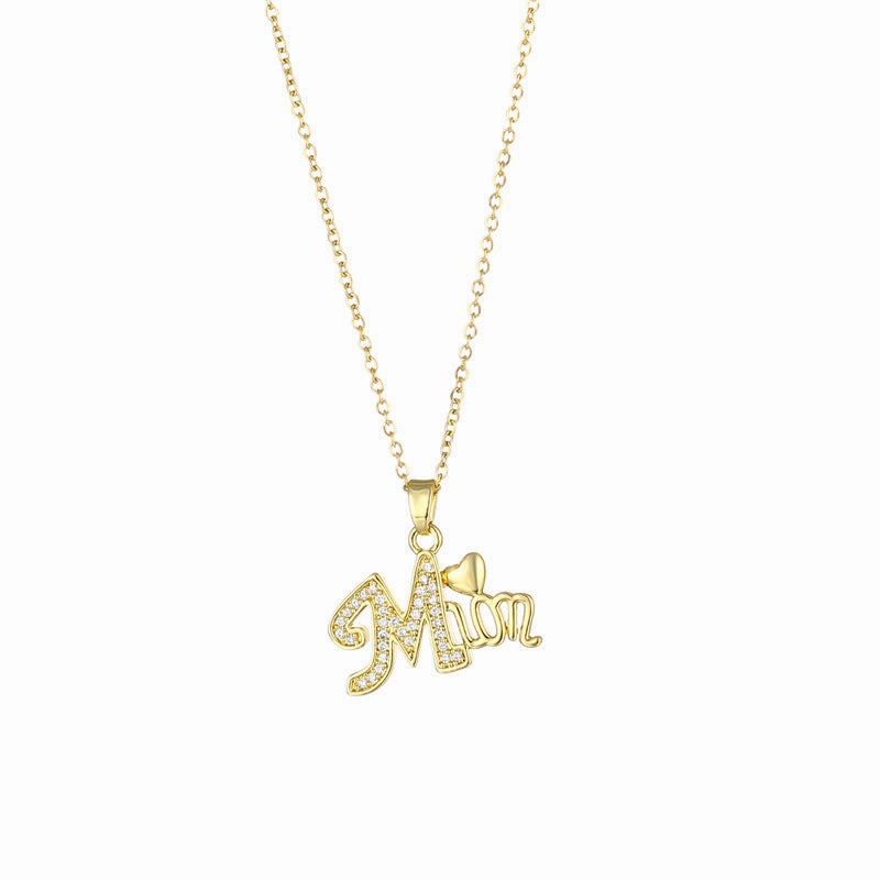 Wholesale Mother's Day Gift Stainless Steel Alphabet MOM Necklace