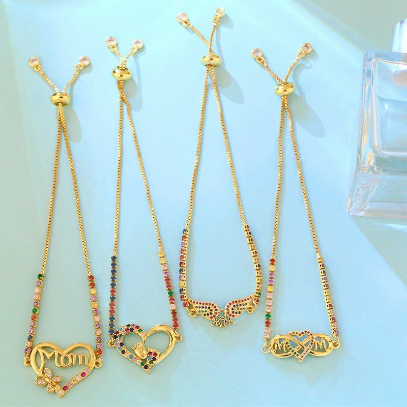 Wholesale Mother's Day Heart Copper Bracelet