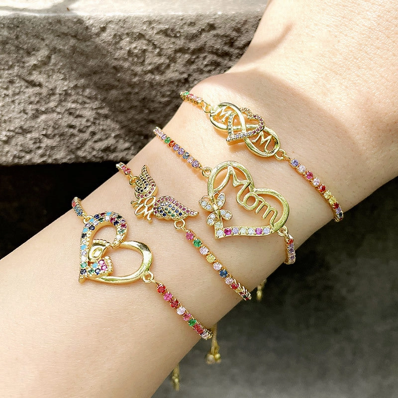 Wholesale Mother's Day Heart Copper Bracelet