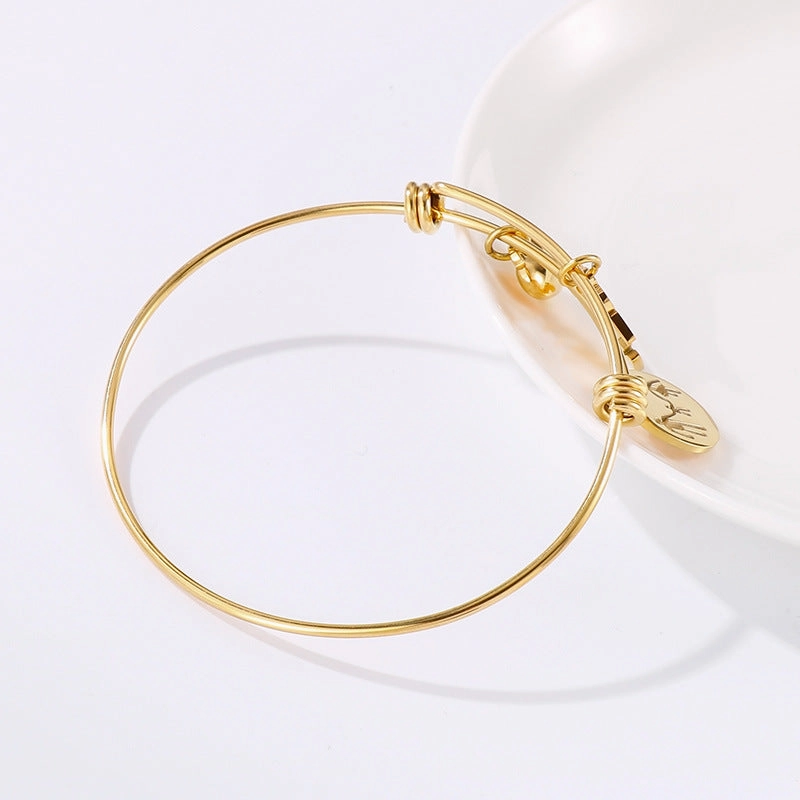 Wholesale Mother's Day Heart Shape Stainless Steel Bracelet