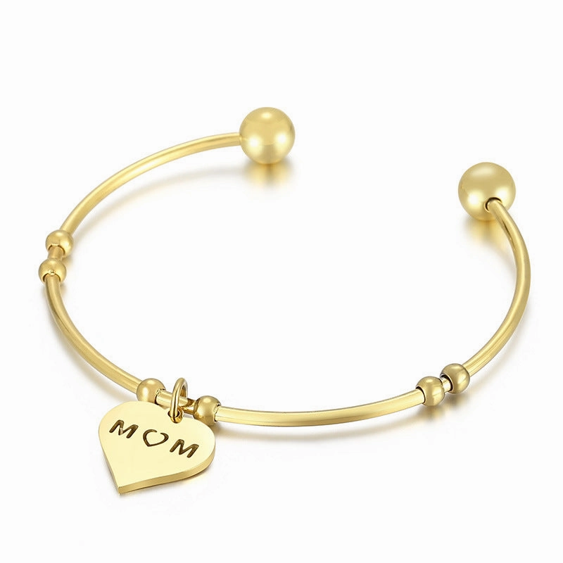 Wholesale Mother's Day Heart Stainless Steel Bracelet